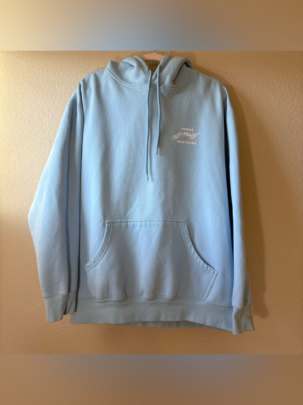 Jonas Brothers The Album Hoodie Size Large Blue Pullover Concert Merch